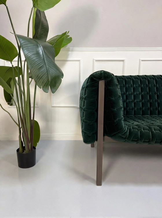 Image 1 of Ligne Roset Ruché Designer Sofa Stoff Grün Couch