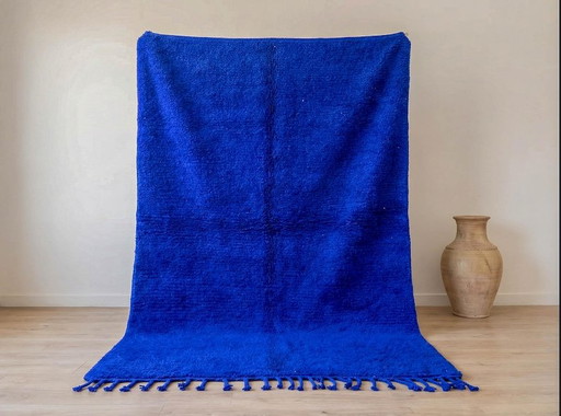 Authentischer marokkanischer blauer Berberteppich 170/270 cm – vloerkleden en tapijten, Wool