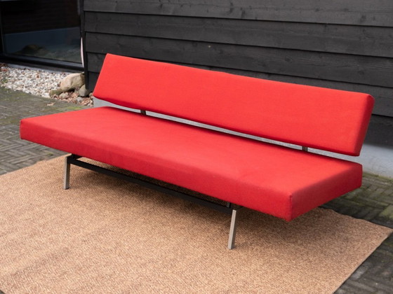 Image 1 of Canapé-lit vintage | Méridienne rouge | Rétro