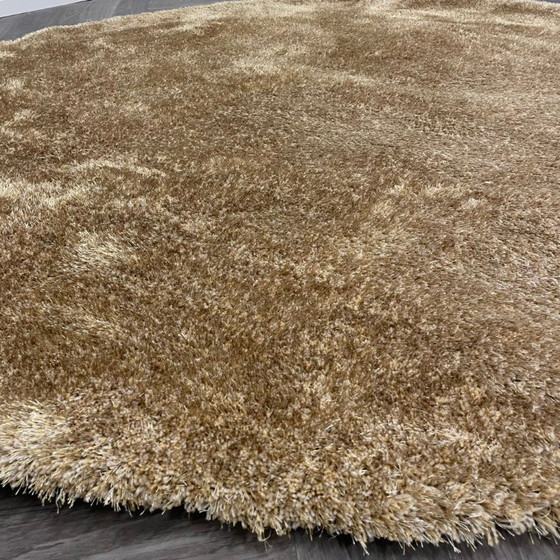 Image 1 of Brinker Carpets Puglia Fall Ockerfarbener runder Teppich – 200 x 200 cm