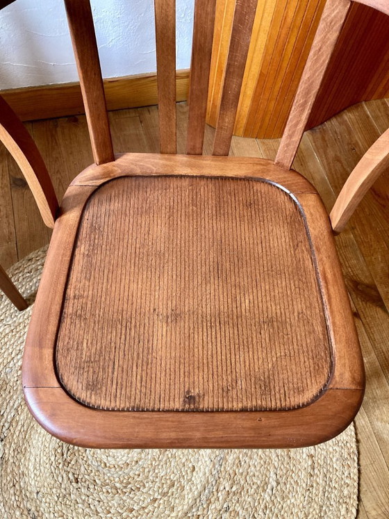 Image 1 of Coppia di sedie Stella vintage in legno, anni '50