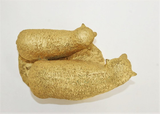 Image 1 of Naoki Tominaga - (1913-2006 Japón) Oveja de bronce adornada