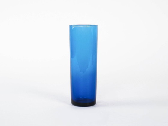 Image 1 of Ensemble de verres cobalt, design italien, années 1970, fabriqués en Italie