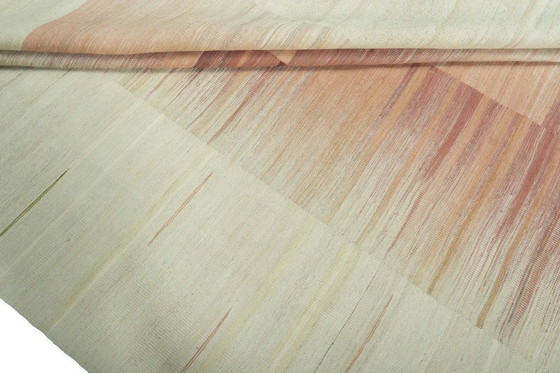 Image 1 of Handgewebter Designer Kelim Mazandaran – 322 x 221 cm | Moderne Kunst in Naturtönen