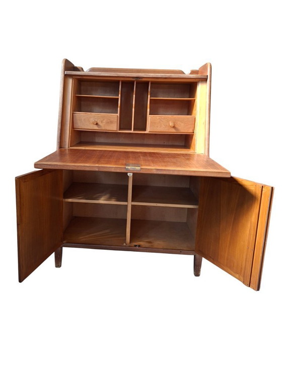 Image 1 of Original Vintage 1960s Mid-Century Modern Folding Desk Secretaire