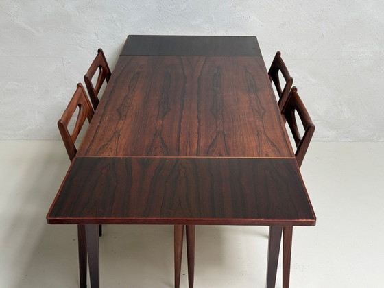 Image 1 of Mid Century Uitschuifbare Eettafel Palissander | 120-198 cm