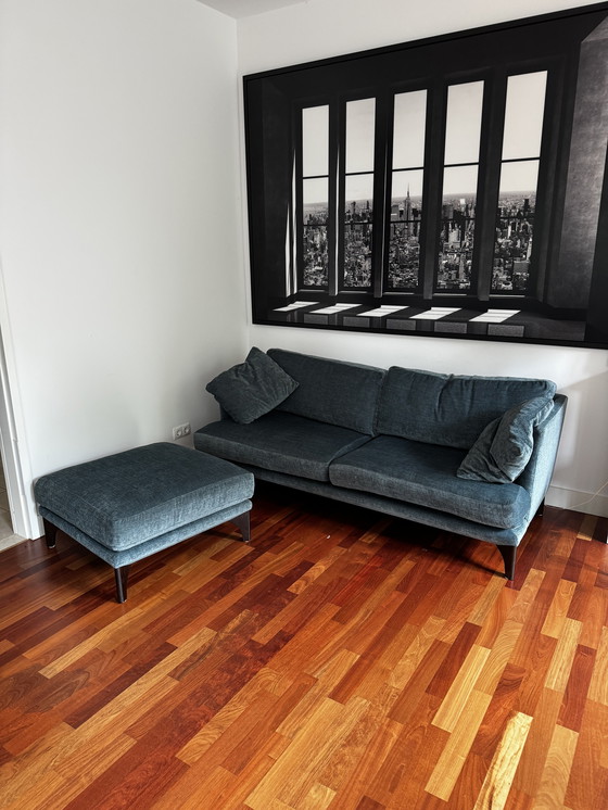 Image 1 of BW Bielefelder Werkstätten – Handmade Designer Sofa in Velvet with Ottoman