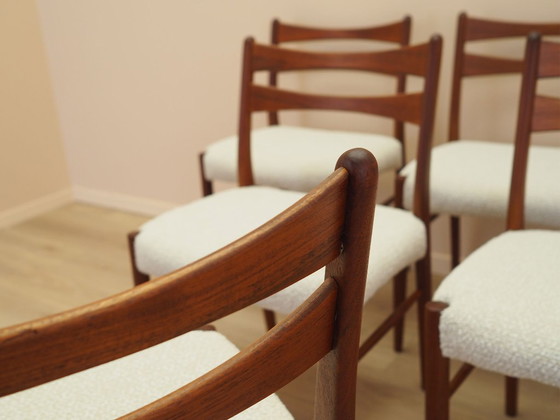 Image 1 of Sechs Teakholzstühle, dänisches Design, 1960er Jahre, hergestellt in Dänemark