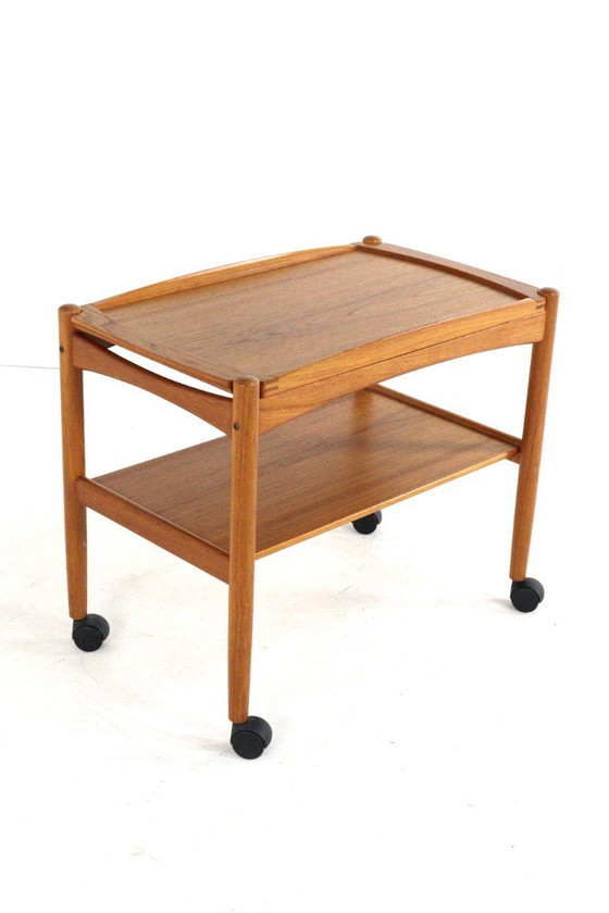 Image 1 of Poul Hundevad trolley met los dienblad Deens vintage