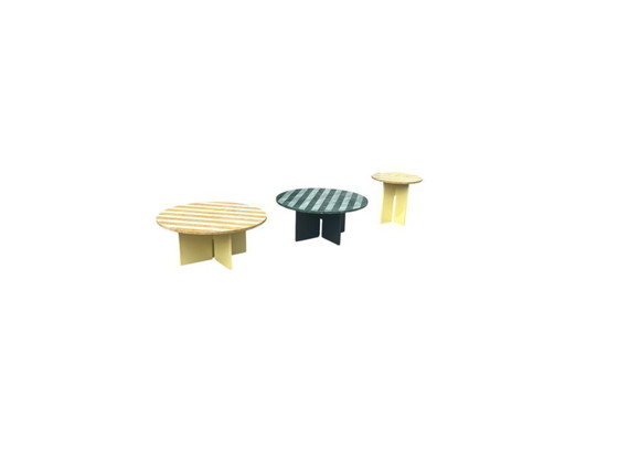 Image 1 of Set of 3 Sediment coffee tables by Studio Beseau Marguerre for Favi