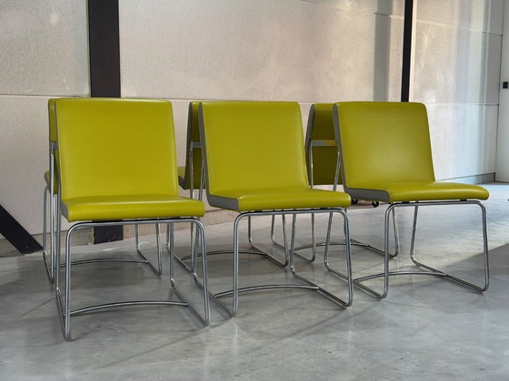6 Leolux Spring Sillas de comedor - como nuevas – polished steel, Cuero (photo 4 of 11)