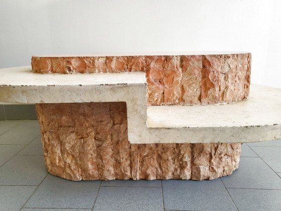 Image 1 of Vintage 1980s Magnussen Ponte coffee table in Mactan stone.