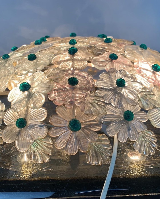 Image 1 of Seguso vetri d’arte pair of flush mount 