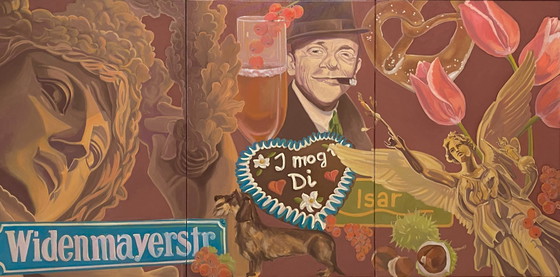 Image 1 of Minga, Öl auf Leinwand, 180x90 cm, Triptychon