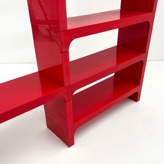 Estantería modular roja de Olaf Von Bohr para Kartell, años 70 – Librerías, Plastic (photo 8 of 13)