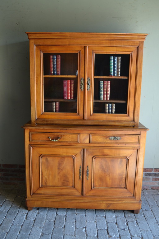 Antique cherry wood sideboard, display case.