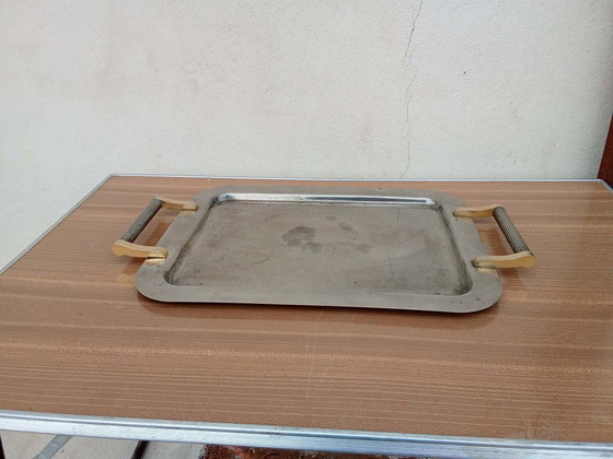 Image 1 of Vassoio in metallo argentato