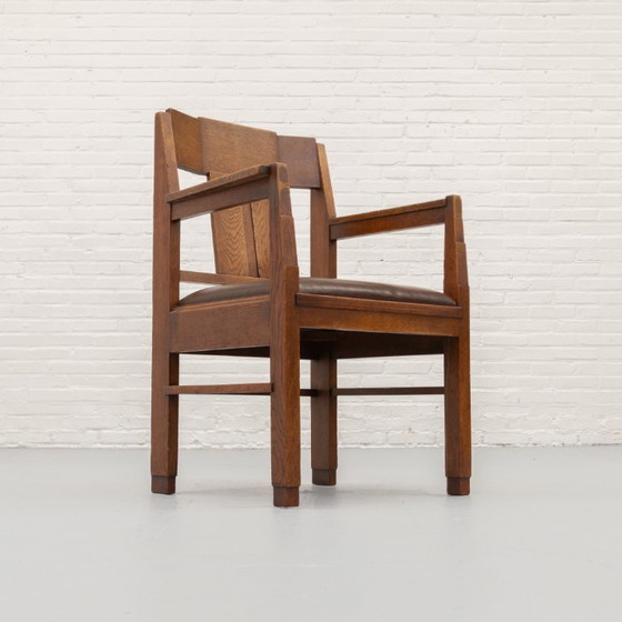 Art Deco Chair 30s – Dining chairs, Wood, Leather (photo 6 of 21)