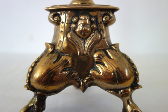 Image 1 of Kerzenständer aus vergoldeter Bronze, Frankreich, 17. Jahrhundert