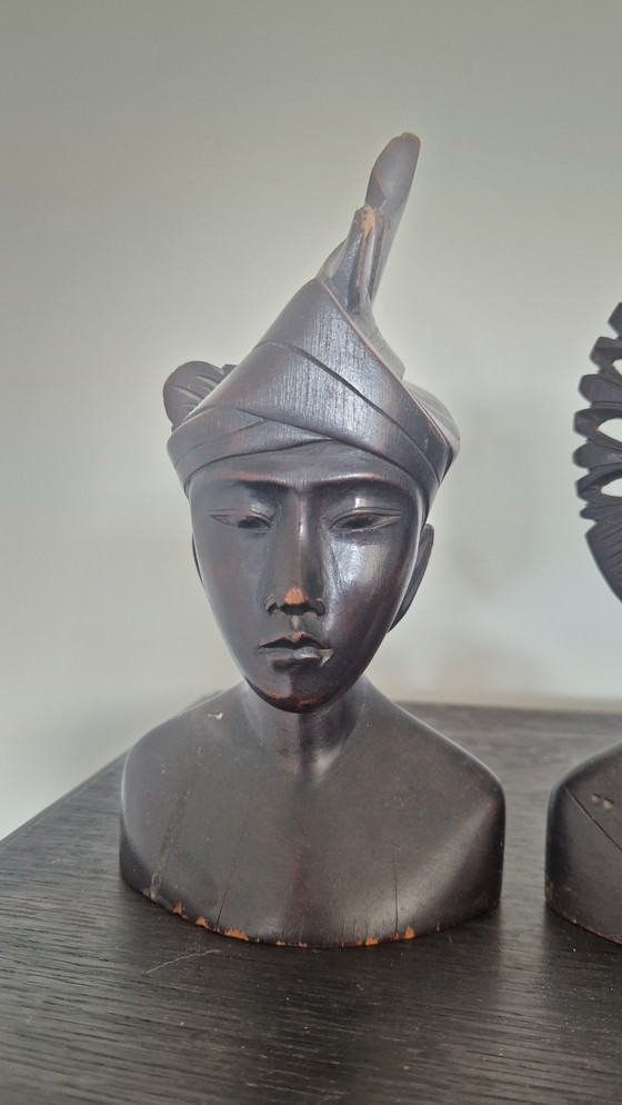 Image 1 of Coppia di sposi balinesi in stile art déco nero