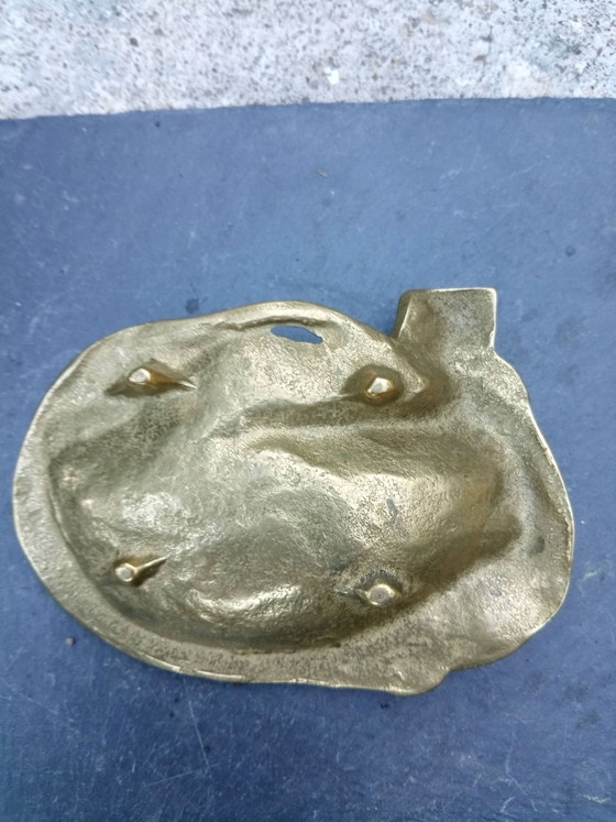 Art Nouveau Bronze Vide Poche, 19. Jahrhundert, Dekorative Objekte, Gold (Foto 4 von 5)