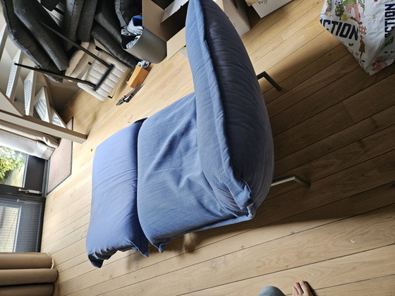 Ligne Roset Poltrona Calin Easy (di Pascal Mourgue) Con Ottoman – Poltrone, Metal, Textile (photo 5 of 5)