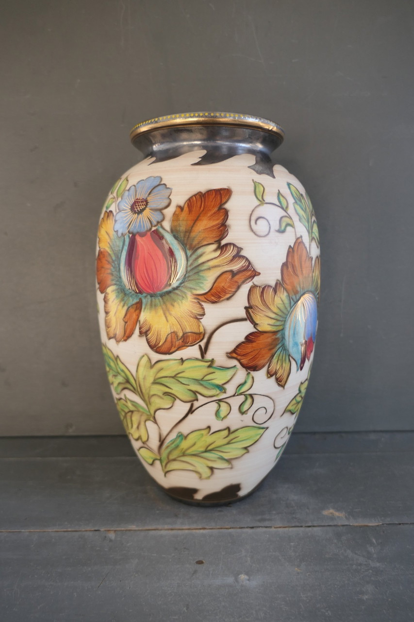 Vintage H. Bequet Quaregnon Large Vase 556