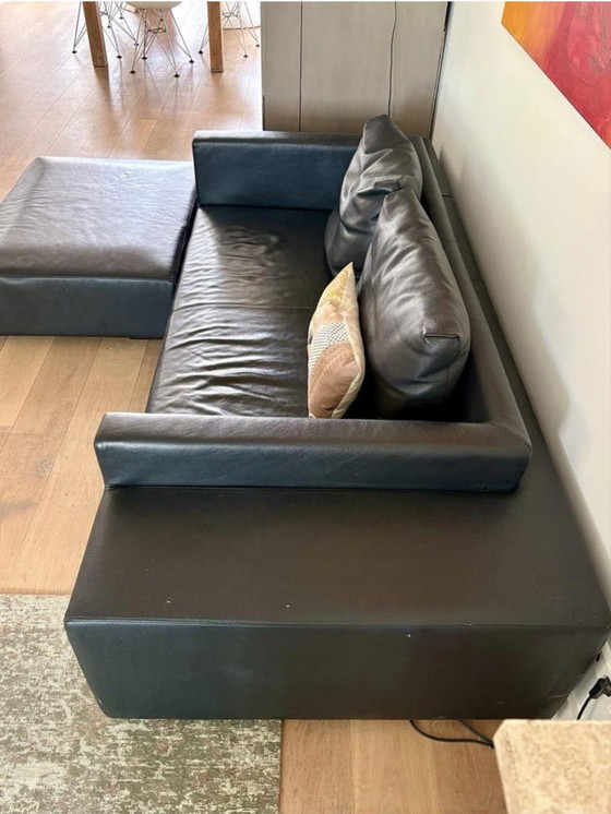 Image 1 of Divano e pouf Sur&Plus neri