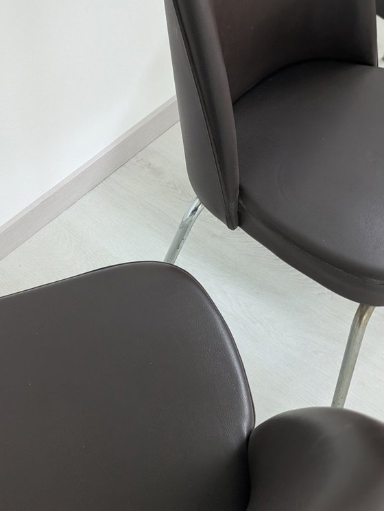 Image 1 of Stuhl - Kunstleder - Set aus drei Stühlen