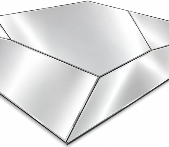 Grote Asymmetrische Wandspiegel met Hedendaags Italiaans Multifacet Ontwerp – Glass (photo 7 of 9)