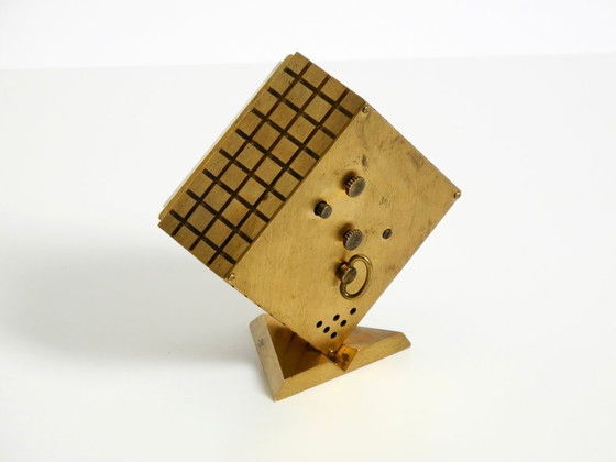 Image 1 of Rare, very beautiful small 1960s mechanical brass alarm clock table clock from Europa