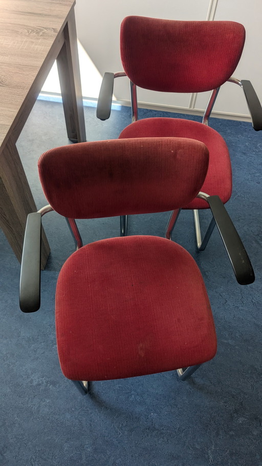 6 Chaises De Wit / Gispen original. modèle 3011
