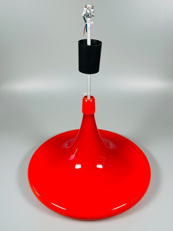 Image 1 of Plafonnier UFO des années 60-70, lampe suspendue en verre de Doria Leuchten, Space Age