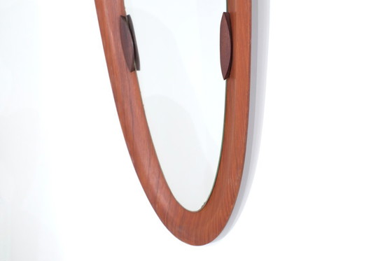 Image 1 of Miroir en bois italien du milieu du siècle, Italie - années 1960