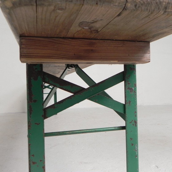 Image 1 of Folding bench, folding bench for terrace, 216 cm long, 1960s