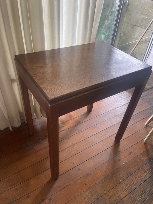 Oak wood side table
