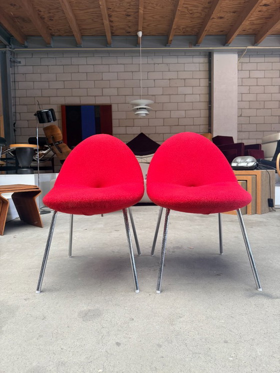 Set of 4 Artifort Conco chairs, Michiel van den Kley (set price) – Dining chairs, Textile, Chrome (photo 6 of 9)