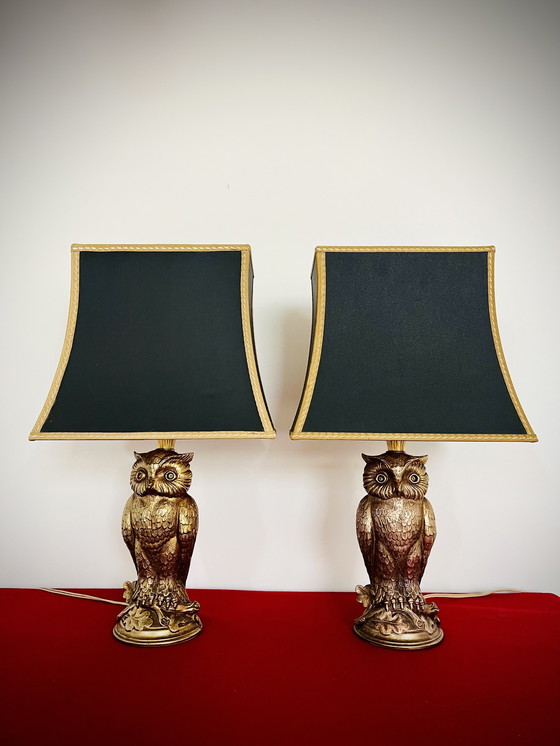 Image 1 of 2x Loevsky & Loevsky - Azienda di fusioni in metallo bianco - Gufo in bronzo