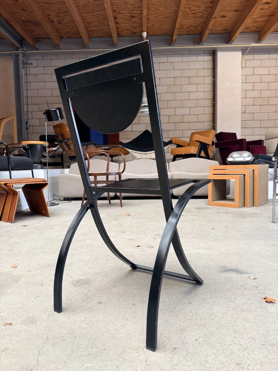 KFF Sinus chair, Karl Friedrich Förster (Bestand: 3) – Esszimmerstühle, Leder, Metall (photo 20 of 21)