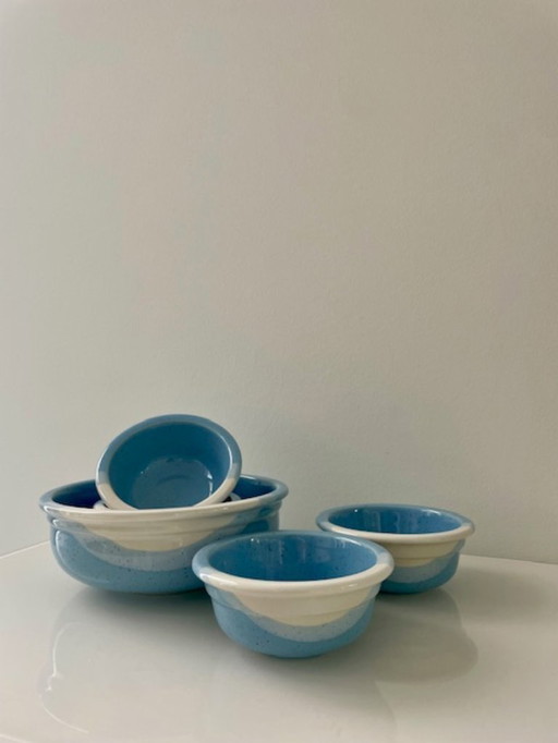 Kultakeramiikka Finnland Tablettset blau/weiß (5-teilig)