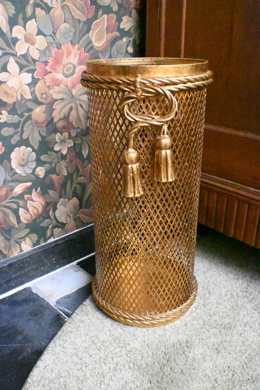 Hollywood Regency Vintage Umbrella Holder by Li Puma 1960s