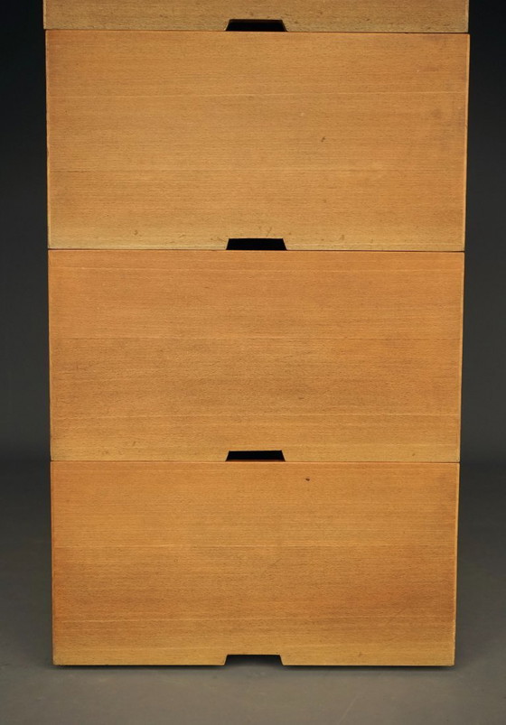 Image 1 of Storage Boxes in solid beech wood by Wim den Boon, 1967