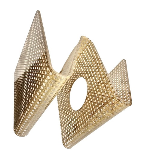 Vintage Plexiglass & Rattan Magazine Rack, France 1970s