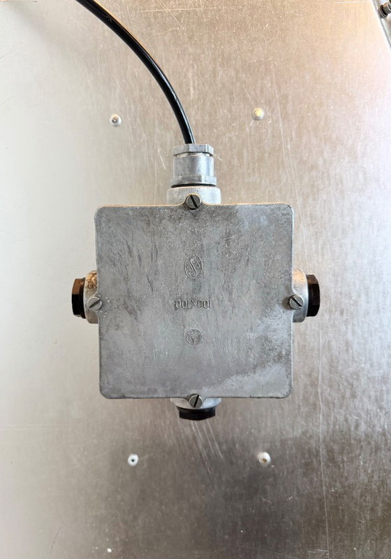 Image 1 of Grande lampada a sospensione industriale in argento di Elektrosvit, anni '70