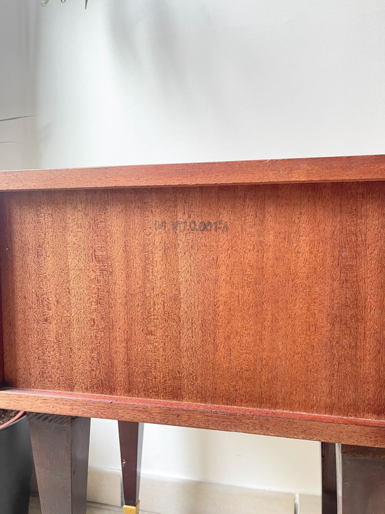 Comodino vintage in legno e ottone, 1950 – Mobili da giardino, Wood, Brass, Scandinavian (photo 12 of 12)