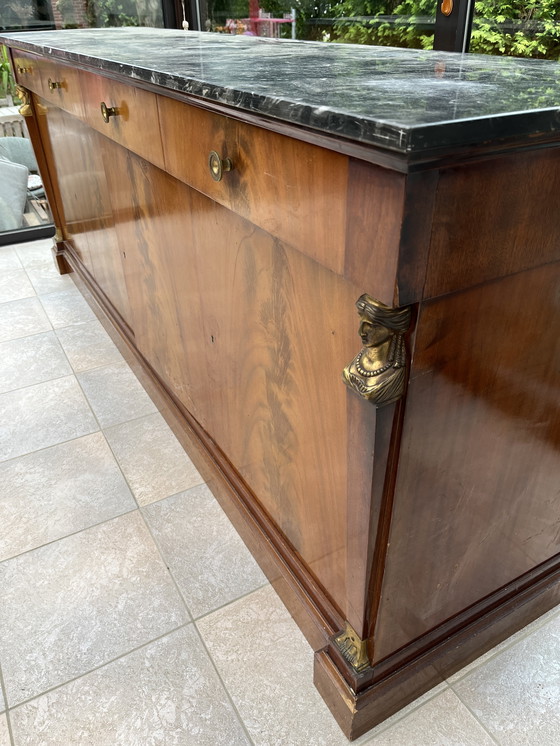 Image 1 of Mobile antico in stile Impero con piano in marmo