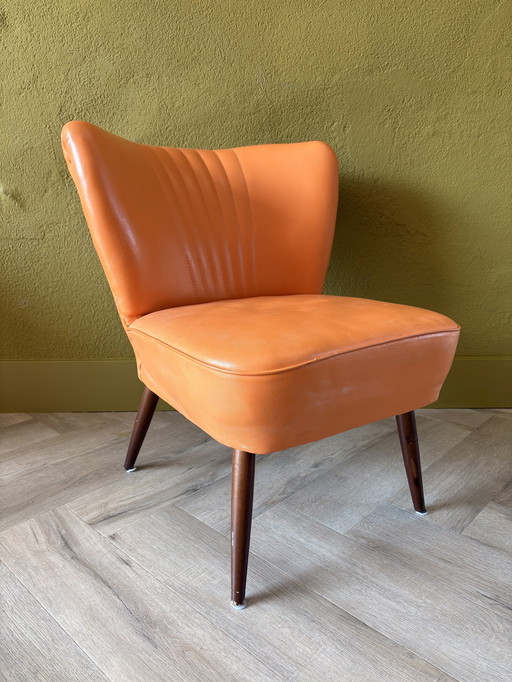 Poltrona da cocktail vintage arancione