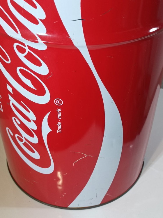 Image 1 of Original vintage Coca Cola canister stool Made in Italy 1990