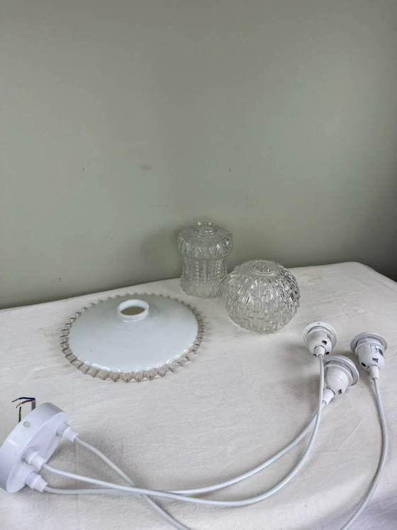 Suspension 3 globes vintage – Crystal, Glass, Art Deco (photo 6 of 7)