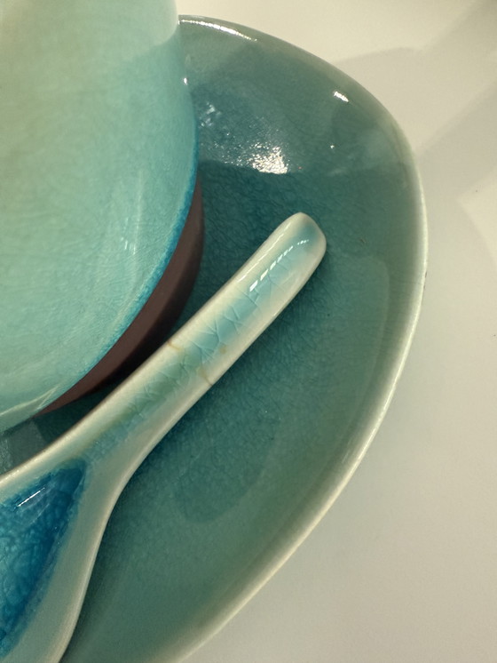 Image 1 of Juego de servir turquesa